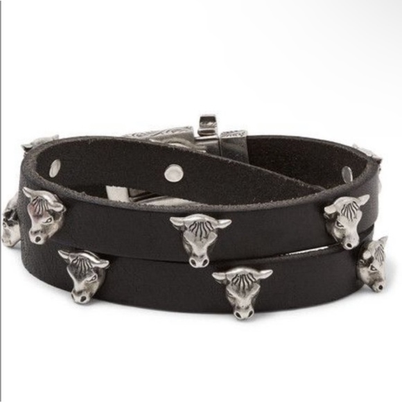 Gucci Anger forest bull studded leather choker or wrap bracelet. - Picture 3 of 7